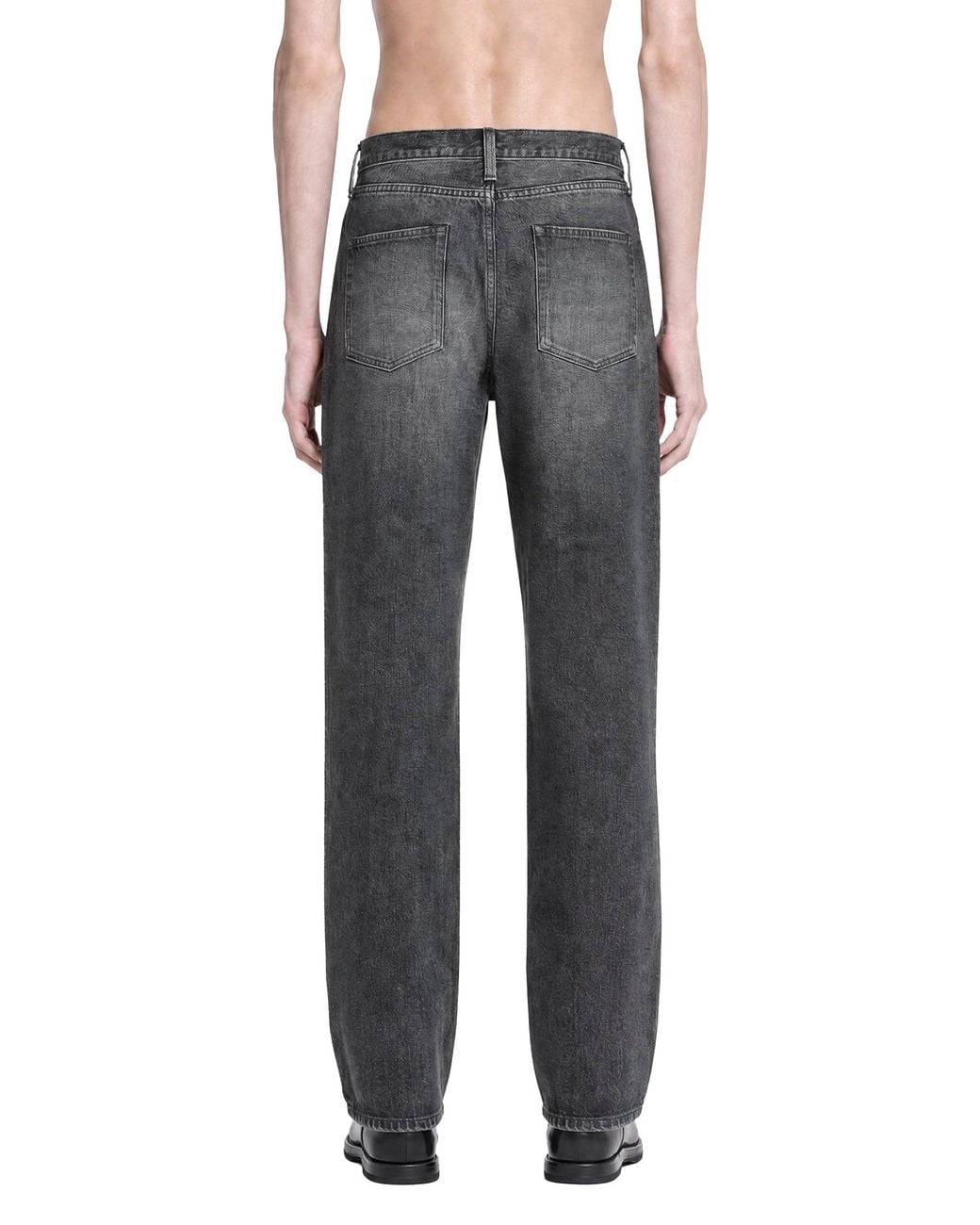 Ssstein Gray Loose Denim Pants for men