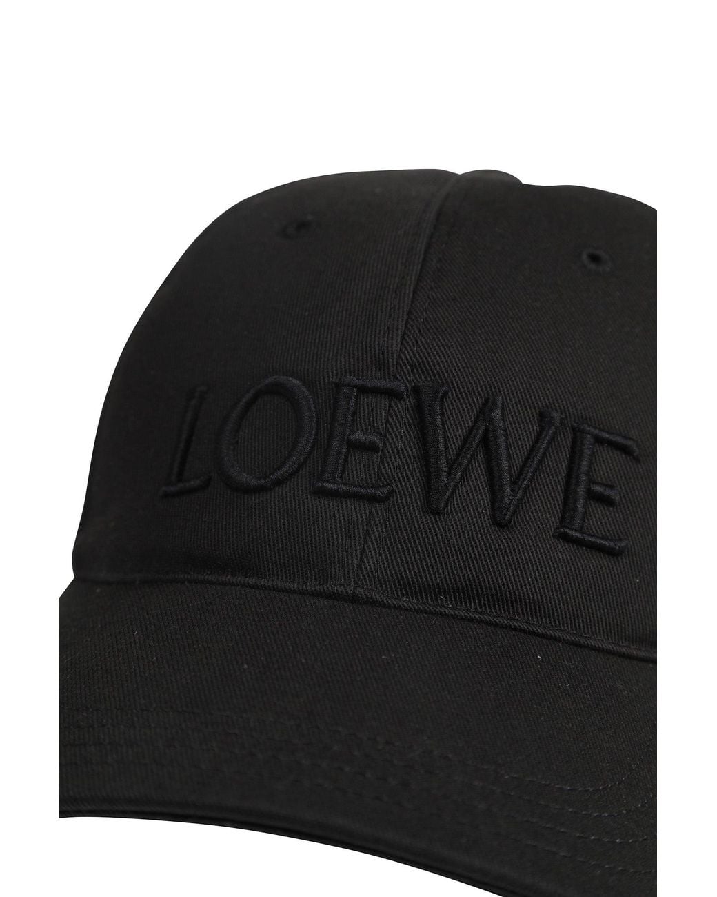 Loewe Black Logo-Embroidered Canvas Baseball Cap