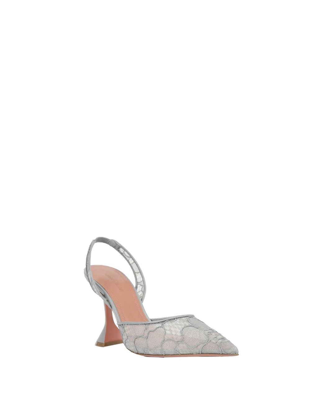 AMINA MUADDI White Holli Lace Slingback 95 Pumps