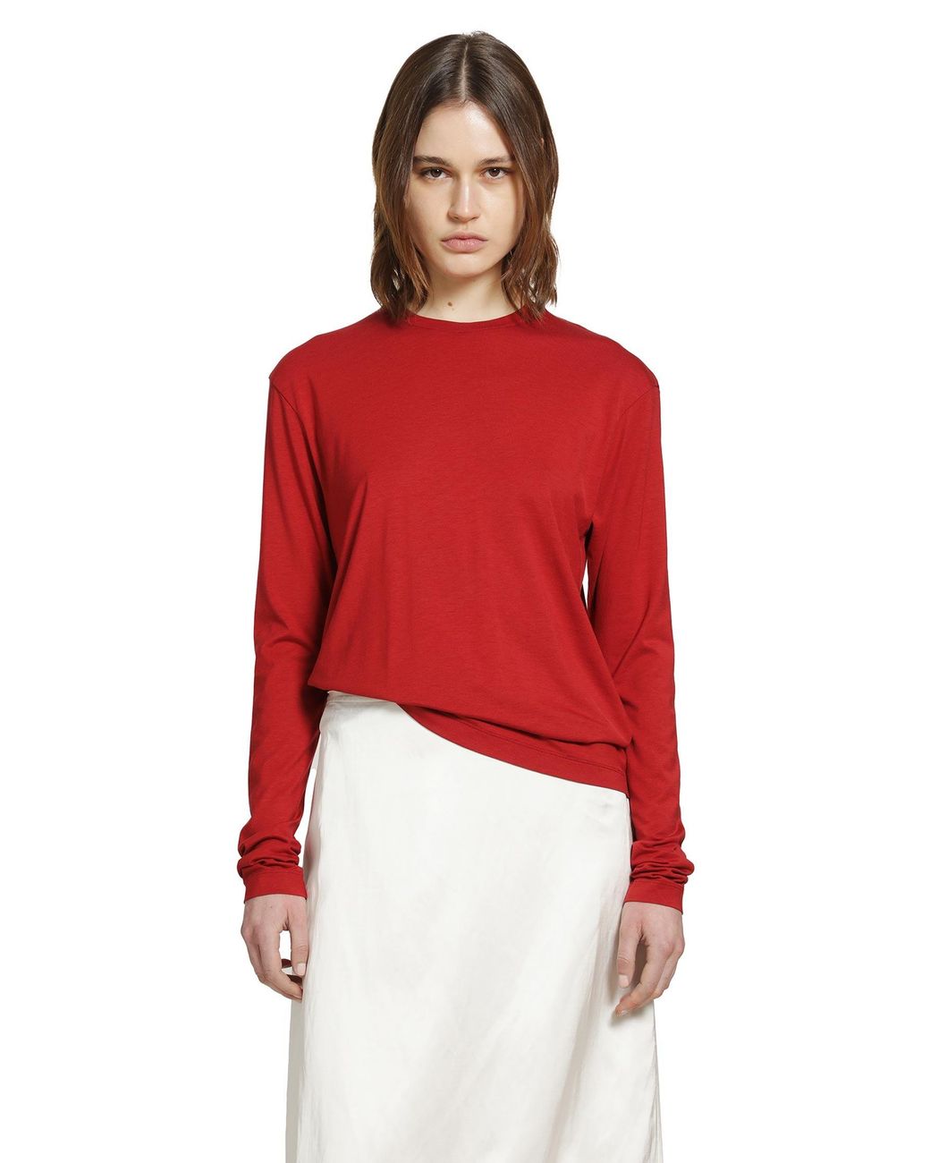 Totême Red Classic Long Sleeve Tee