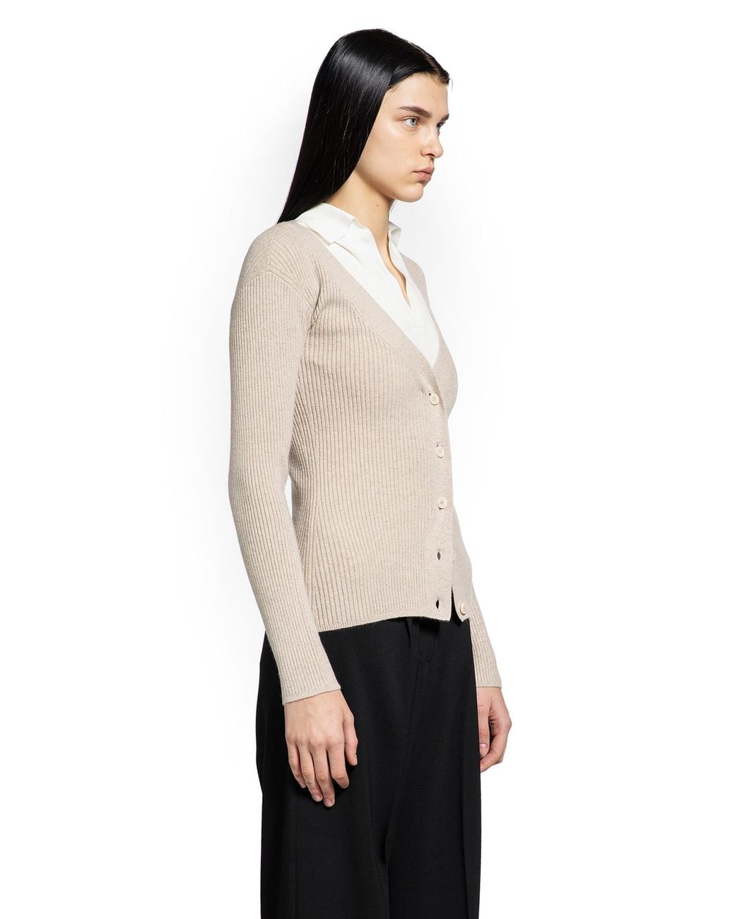 Max Mara Natural Wool And Cashmere Cardigan