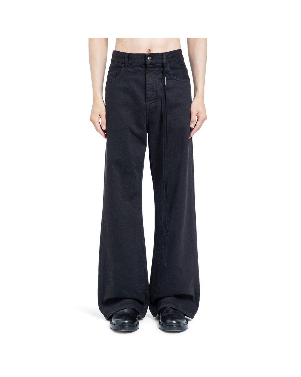 Ann Demeulemeester Blue Modest 5 Pockets Relaxed Flared Trousers for men