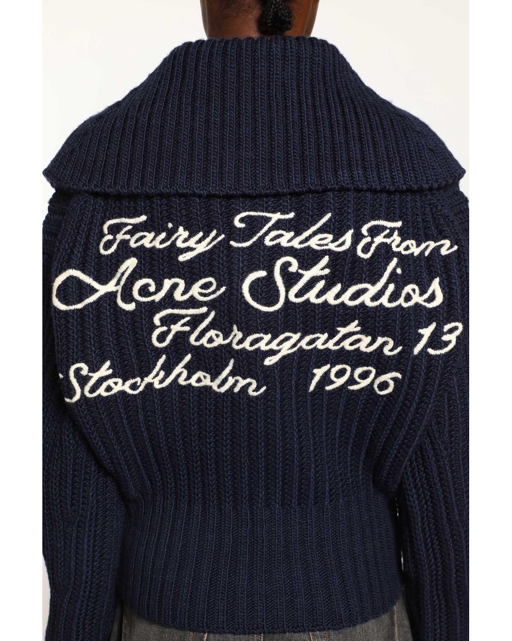 Acne Studios Wool Half-Zip Sweater in Blue | Lyst