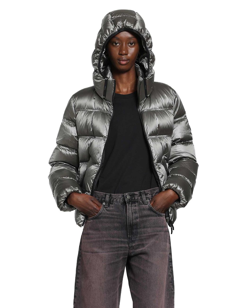 Moncler Gray Sensation Short Down Jacket