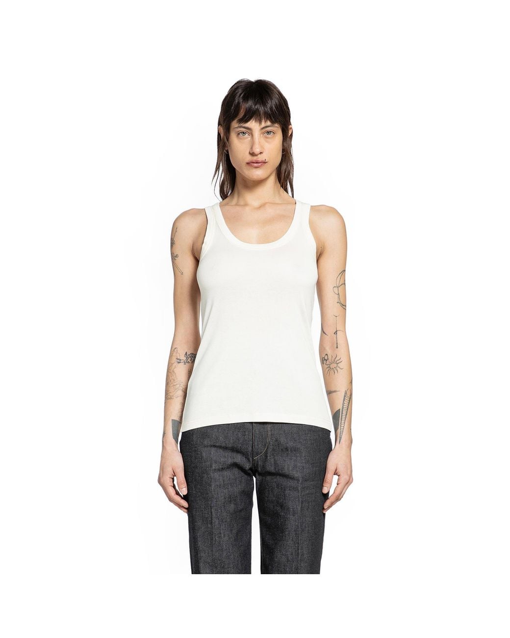 Lemaire White Rib Tank Top