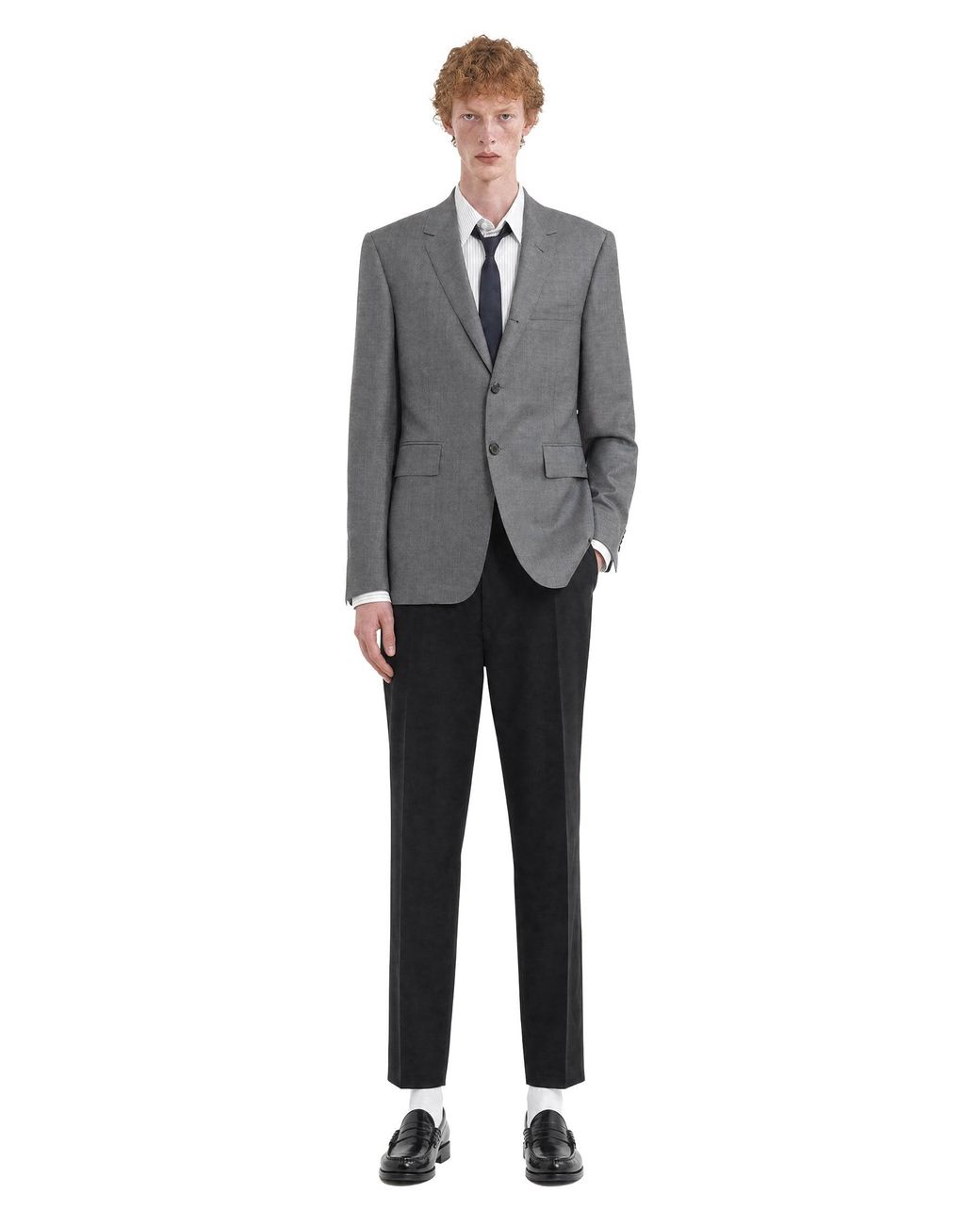 Thom Browne Gray Super 120's Twill Classic Sports Blazer for men