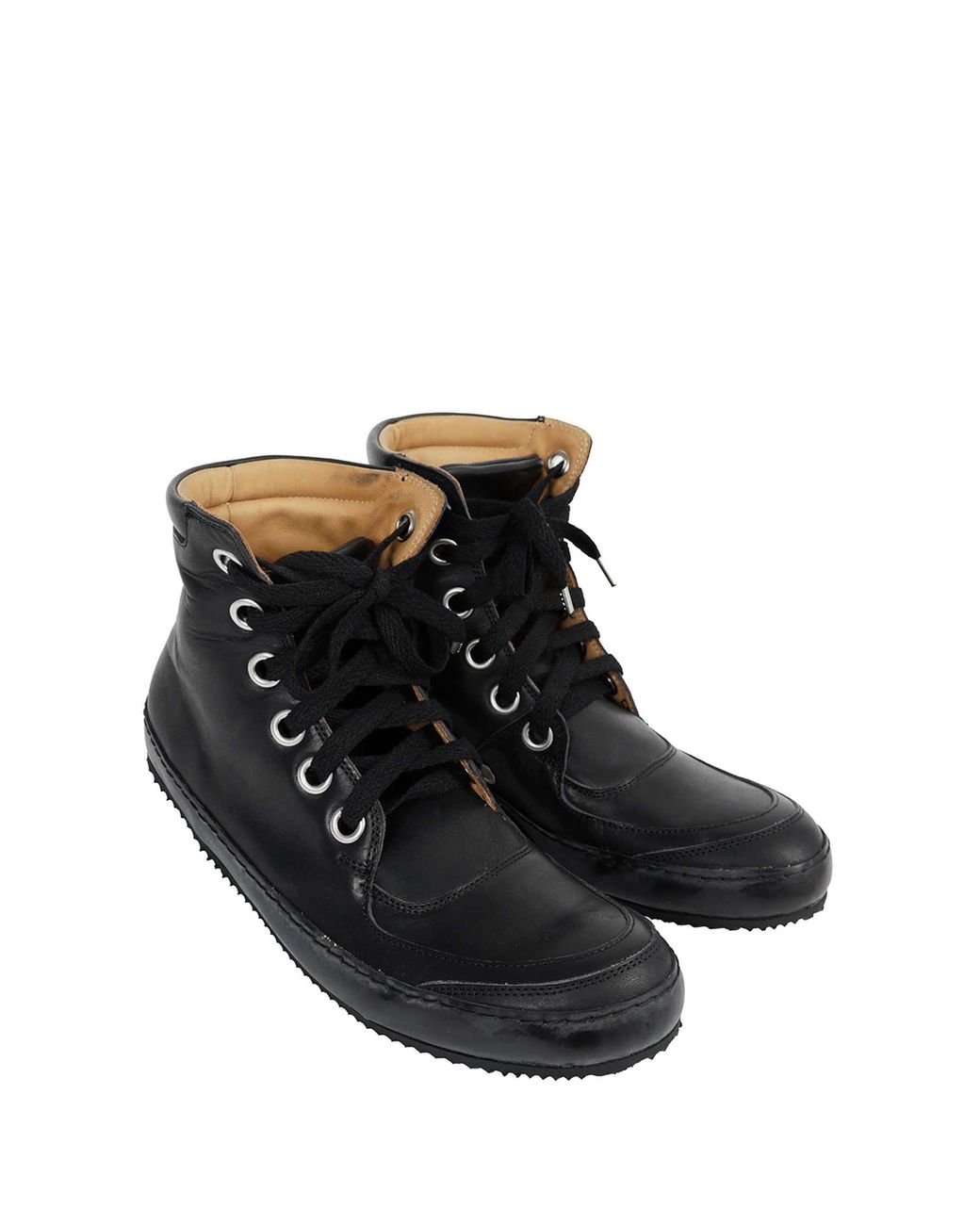 A Diciannoveventitre Black Hi Kangaroo Sneakers for men