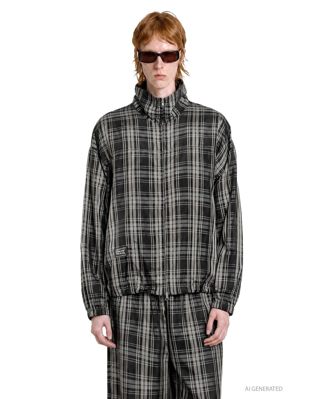 Song For The Mute Black Hooded Track Jacket for men