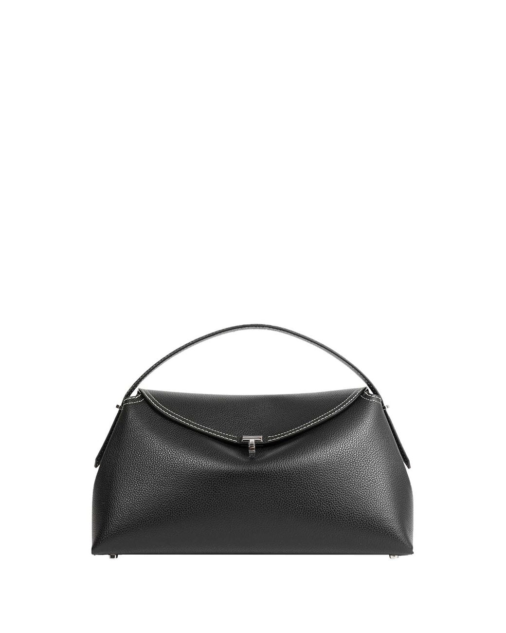 Totême Black T-Lock Top Handle Bag