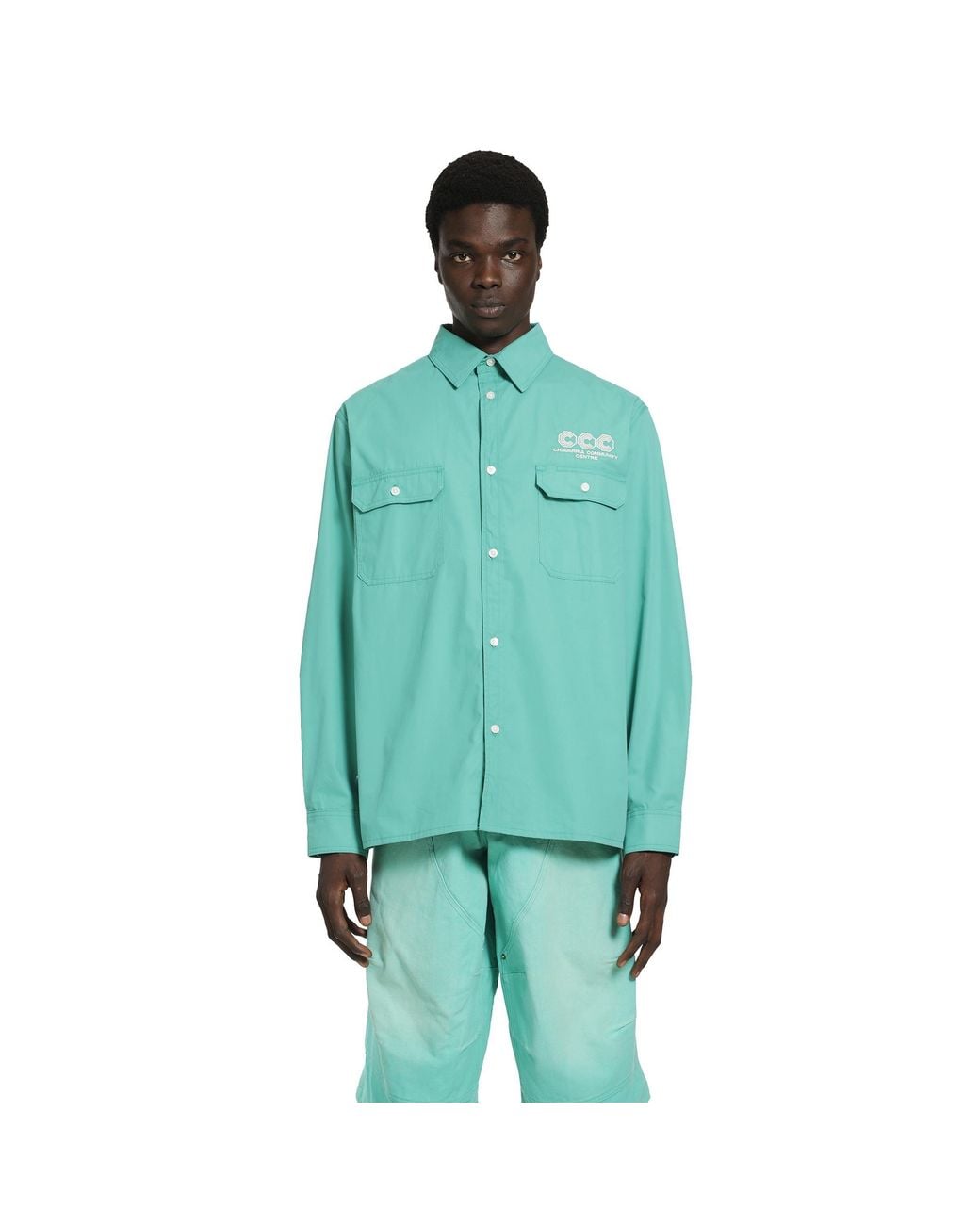 Willy Chavarria Green Corcoran Workshirt for men