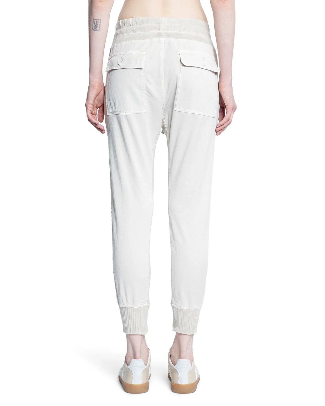 James Perse White Mixed Media Pants