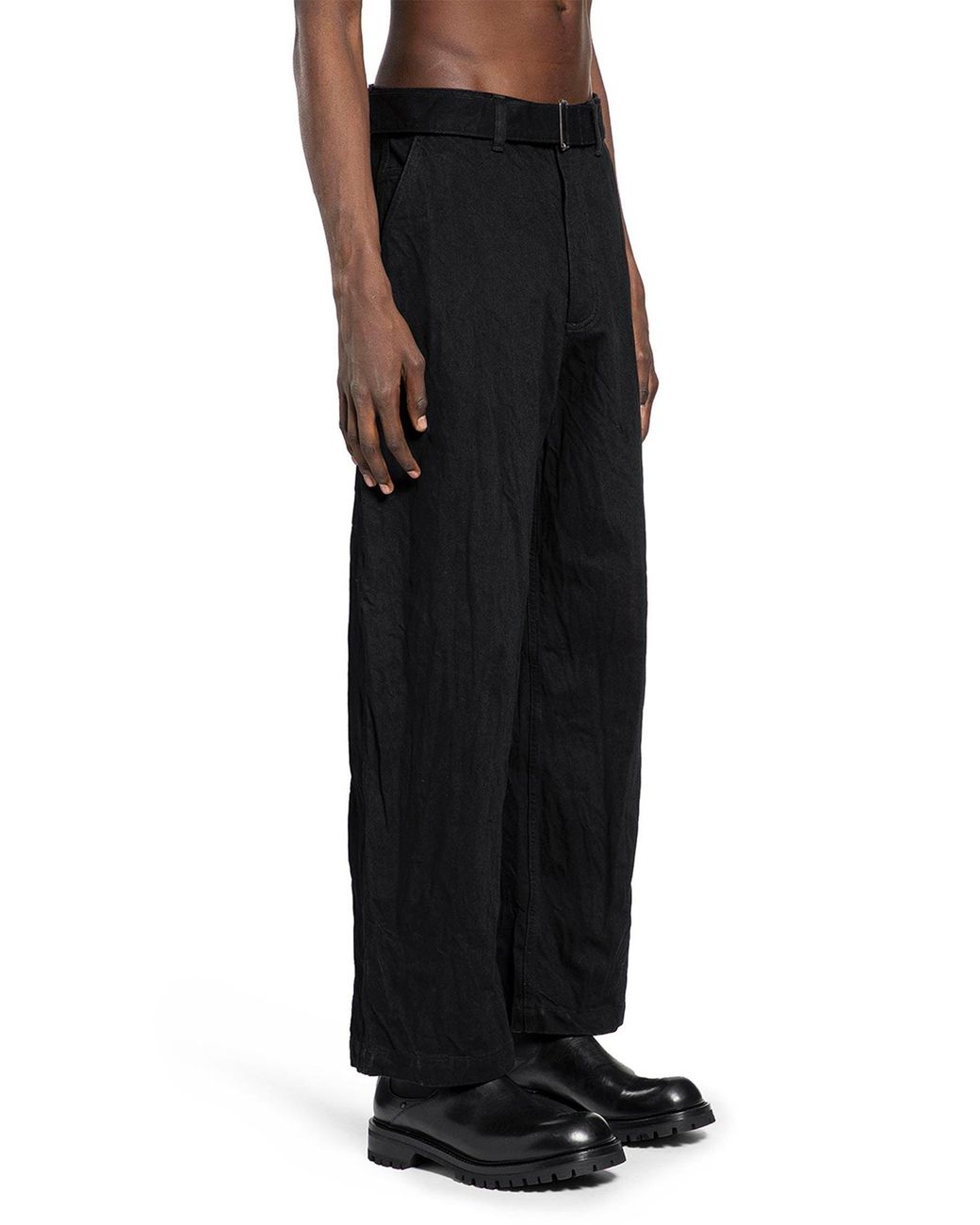Studio Nicholson Black Now Crinkle Jeans for men