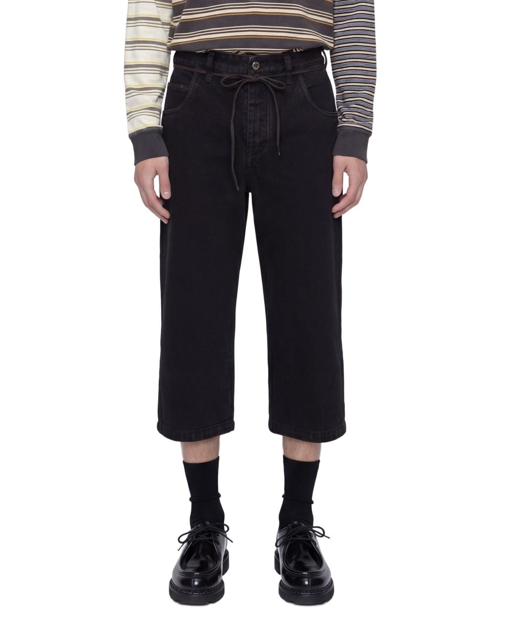 Song For The Mute Black Long Shorts for men