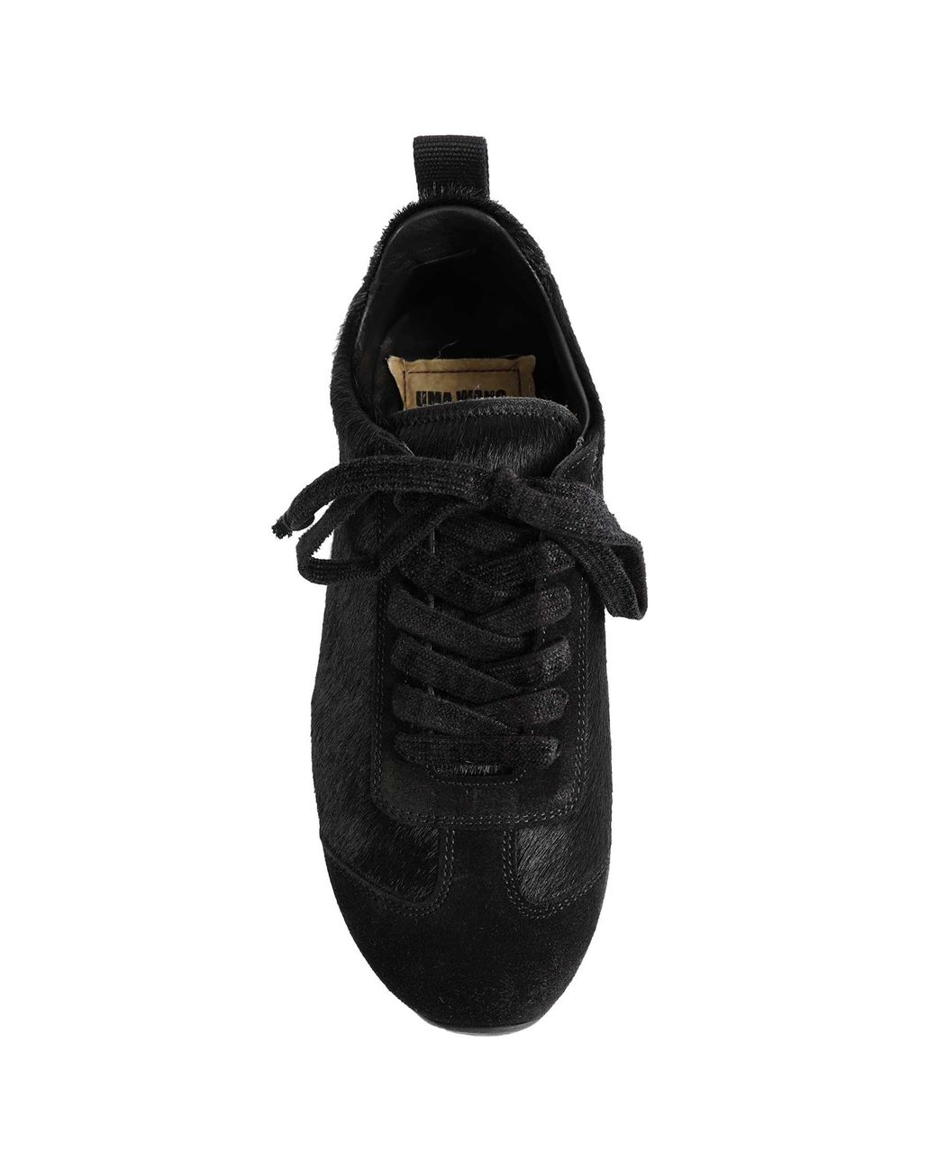 Uma Wang Black Calf Hair Sneakers