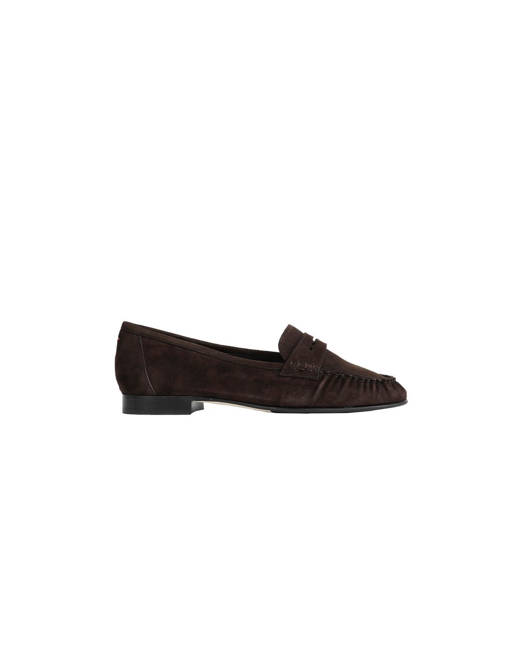 Aeyde Black Aldous Suede Penny-Slot Loafers