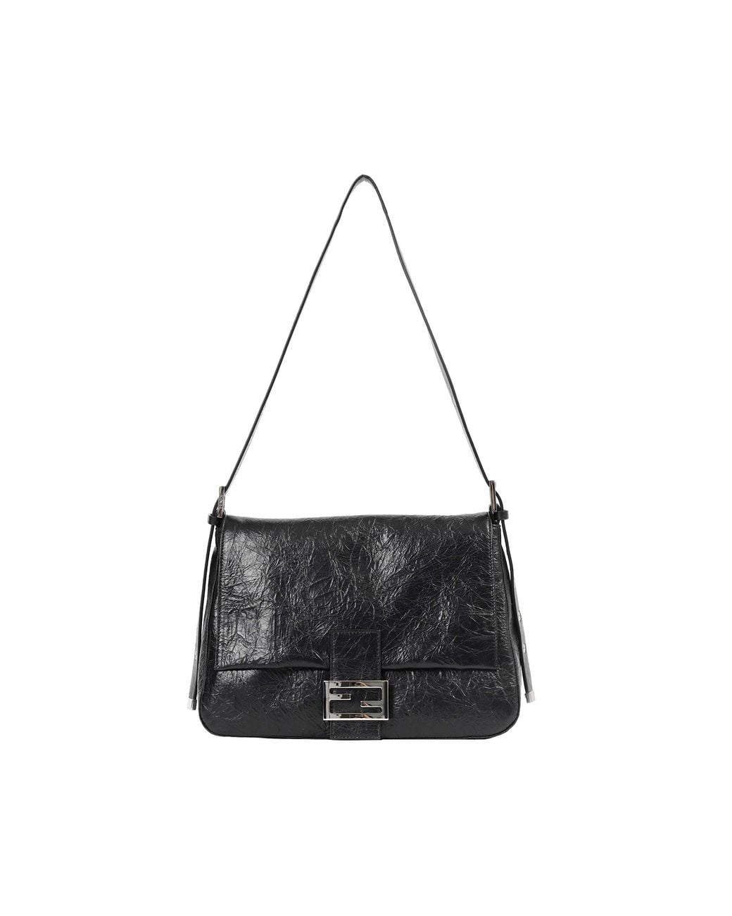 Fendi Black Flap 26325 Bag