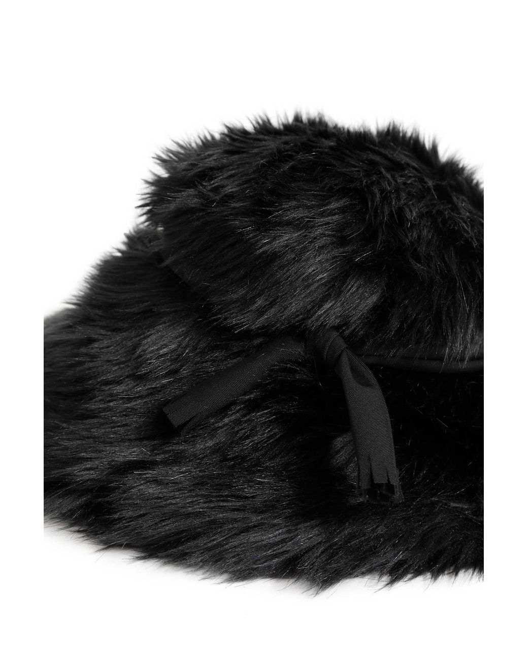 Junya Watanabe Black Faux Fur Hat
