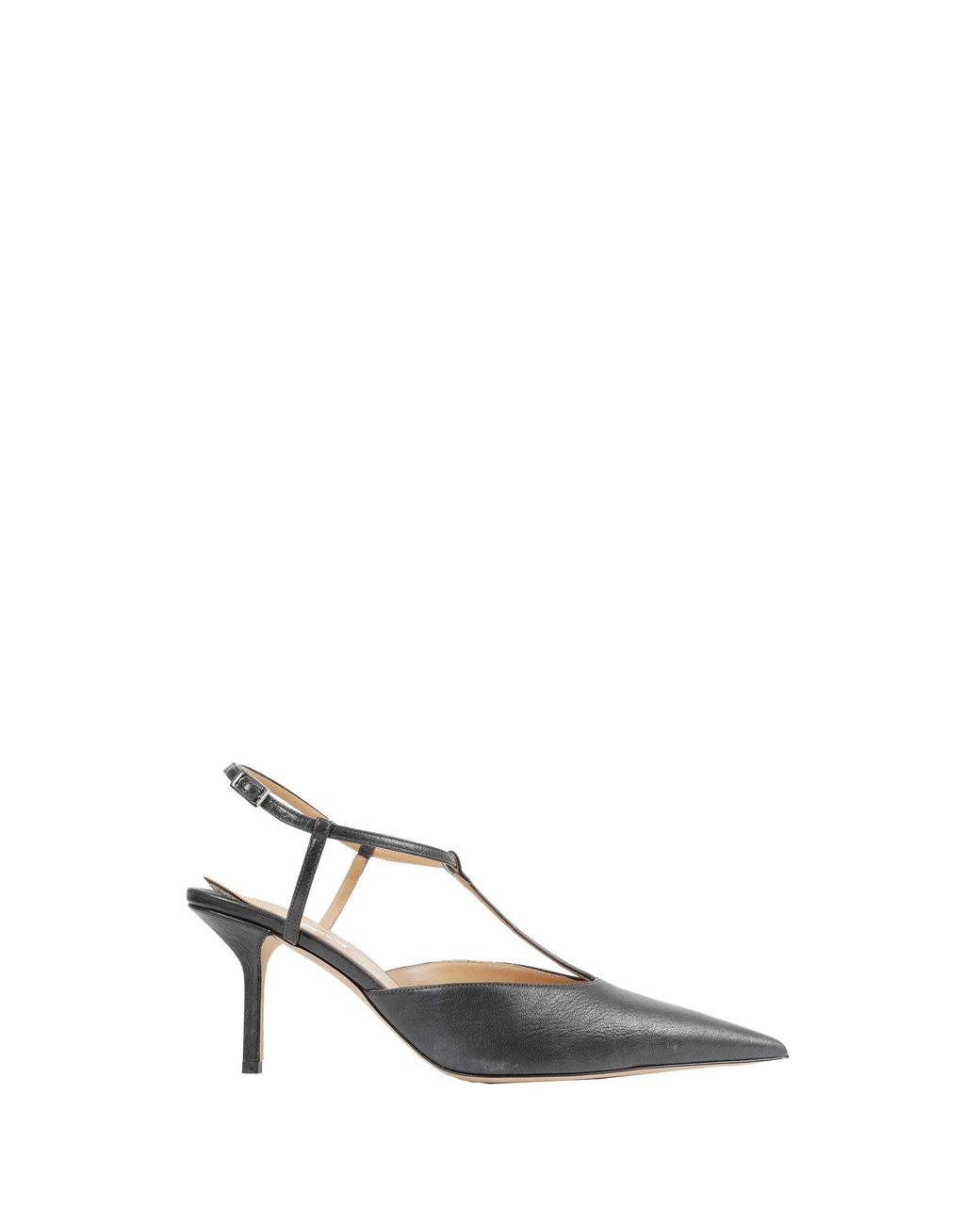 Calvin Klein White Erin T Bar Slingback Pumps
