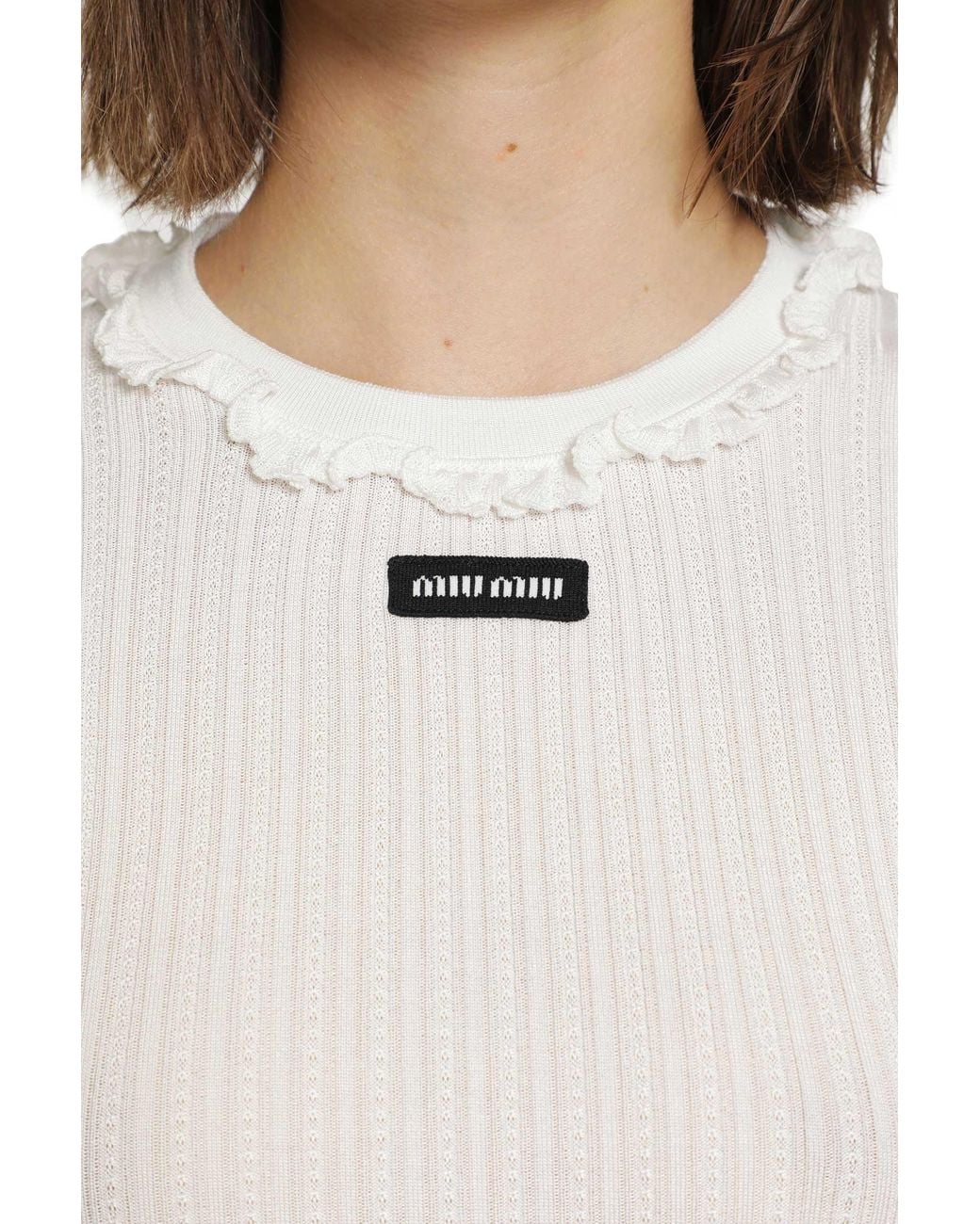 Miu Miu Green Silk Sweater