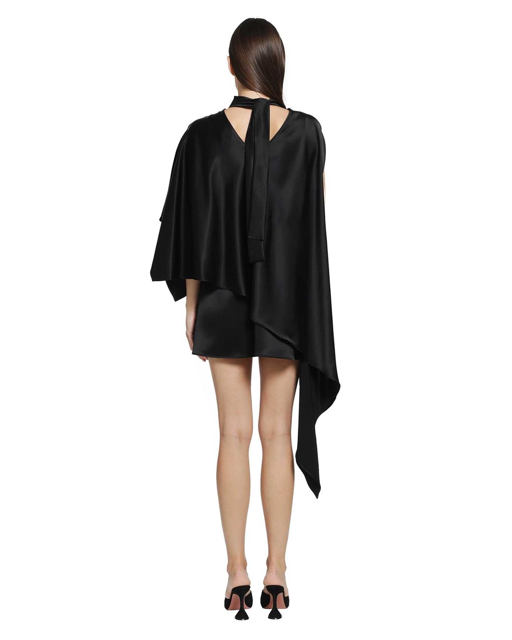 Ssheena Black Appeal Satin Mini Dress