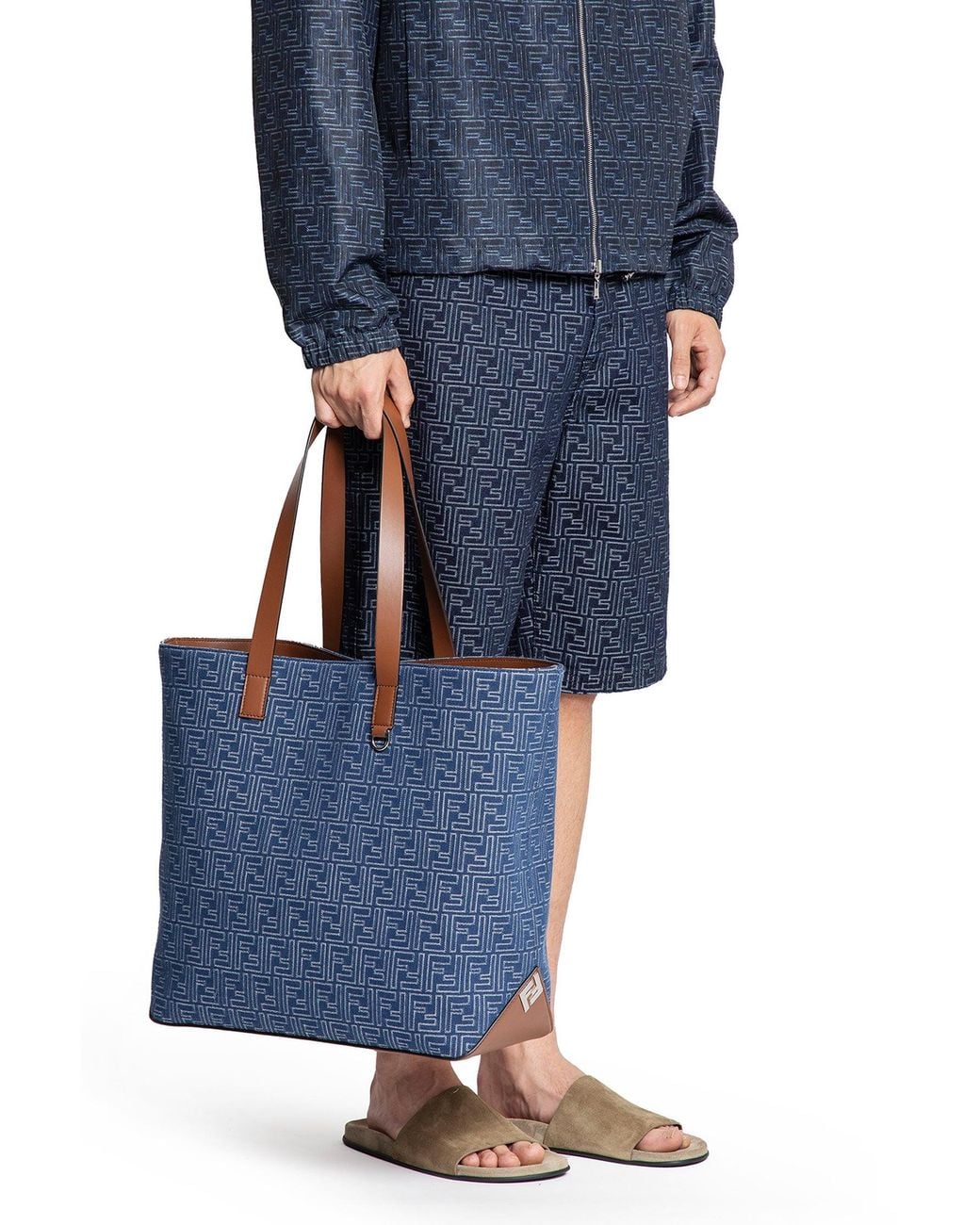 Fendi Blue Tote Bags for men