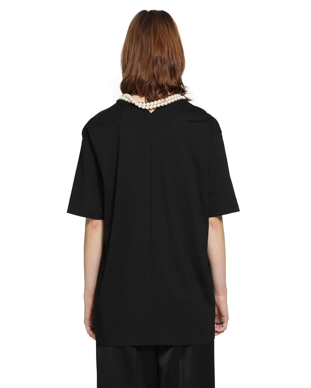 Junya Watanabe Black Cotton Jersey T-Shirt With Split