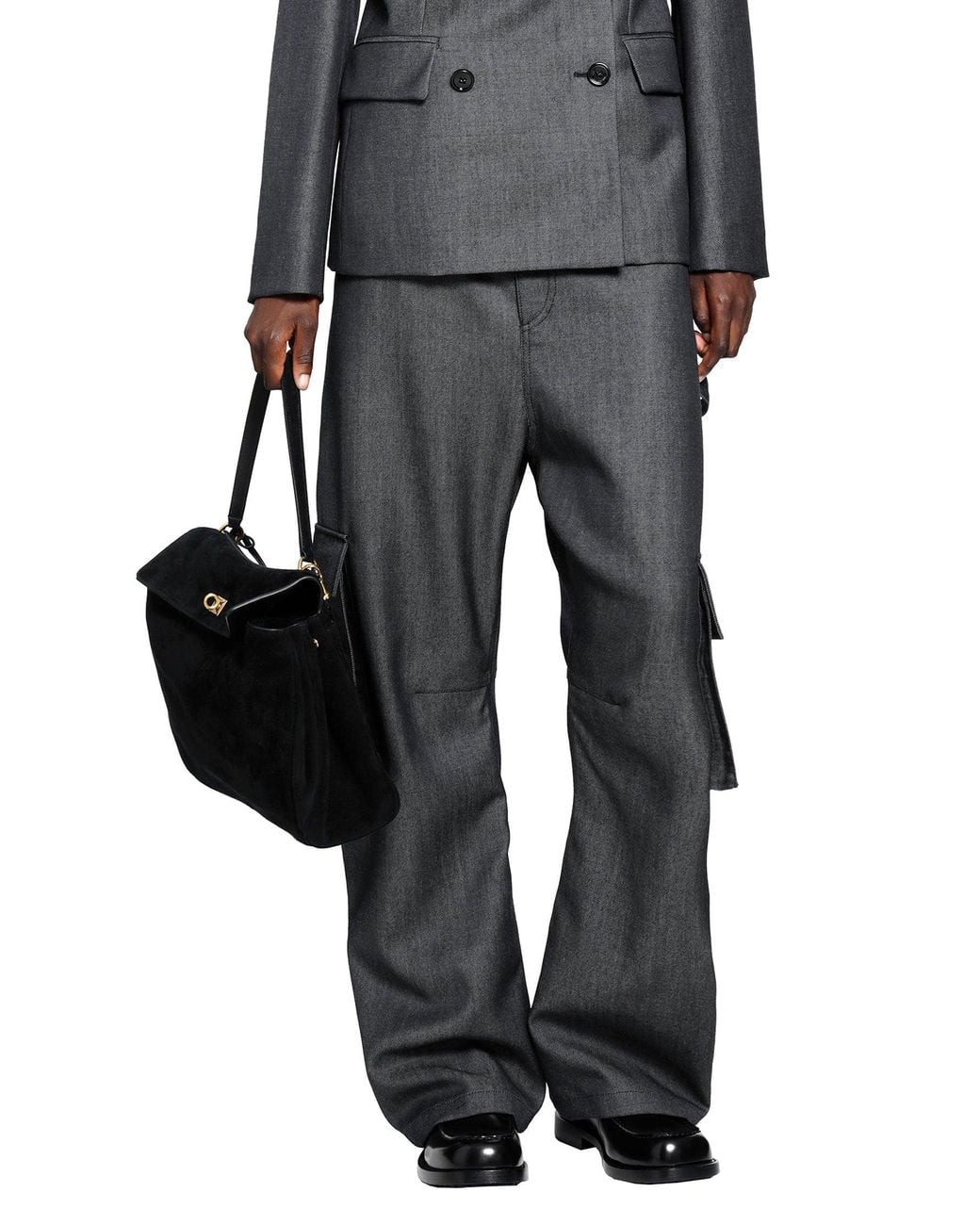 Balenciaga Gray Relaxed Cargo Pants