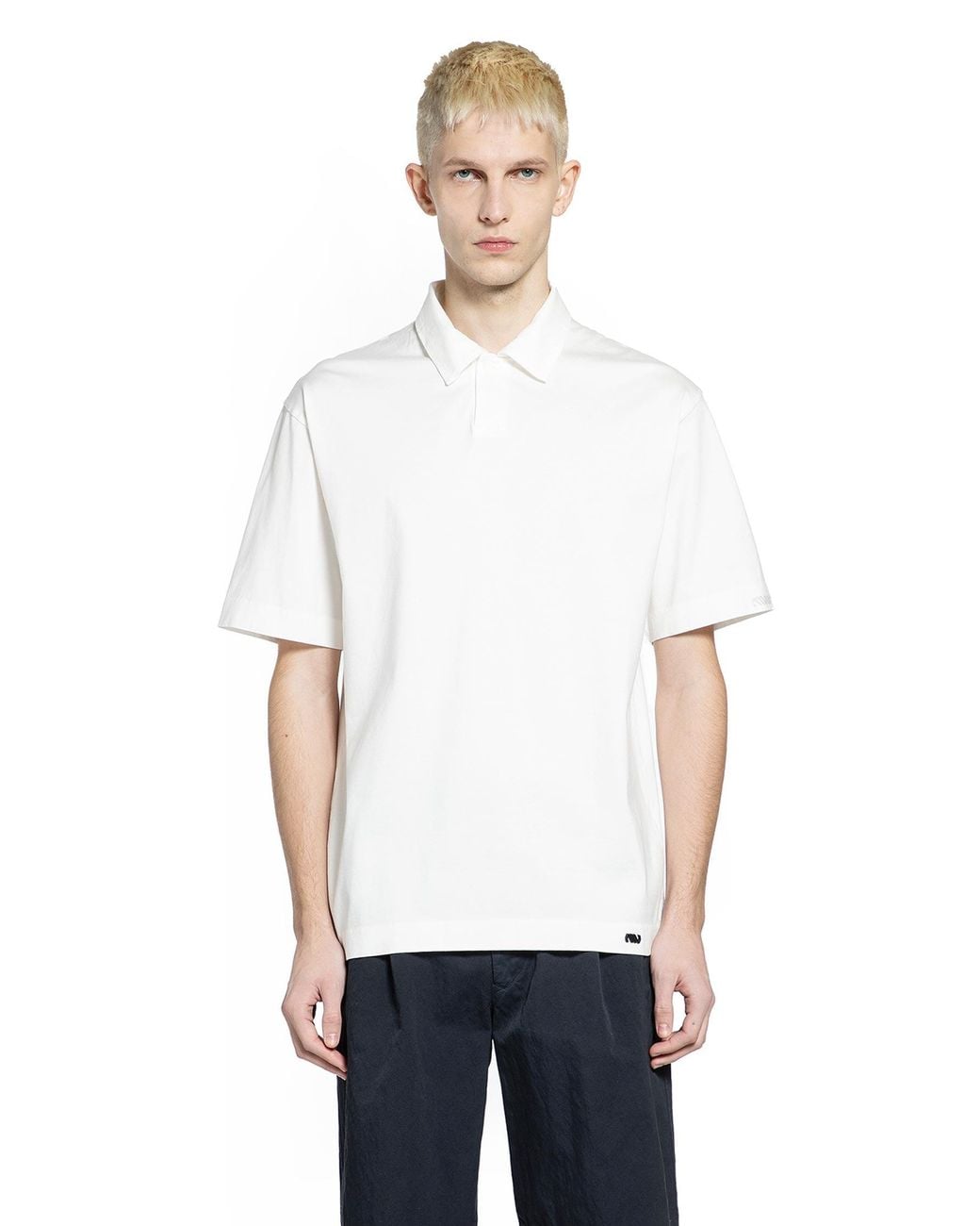 Massimo Osti Studio White Polo Shirt for men