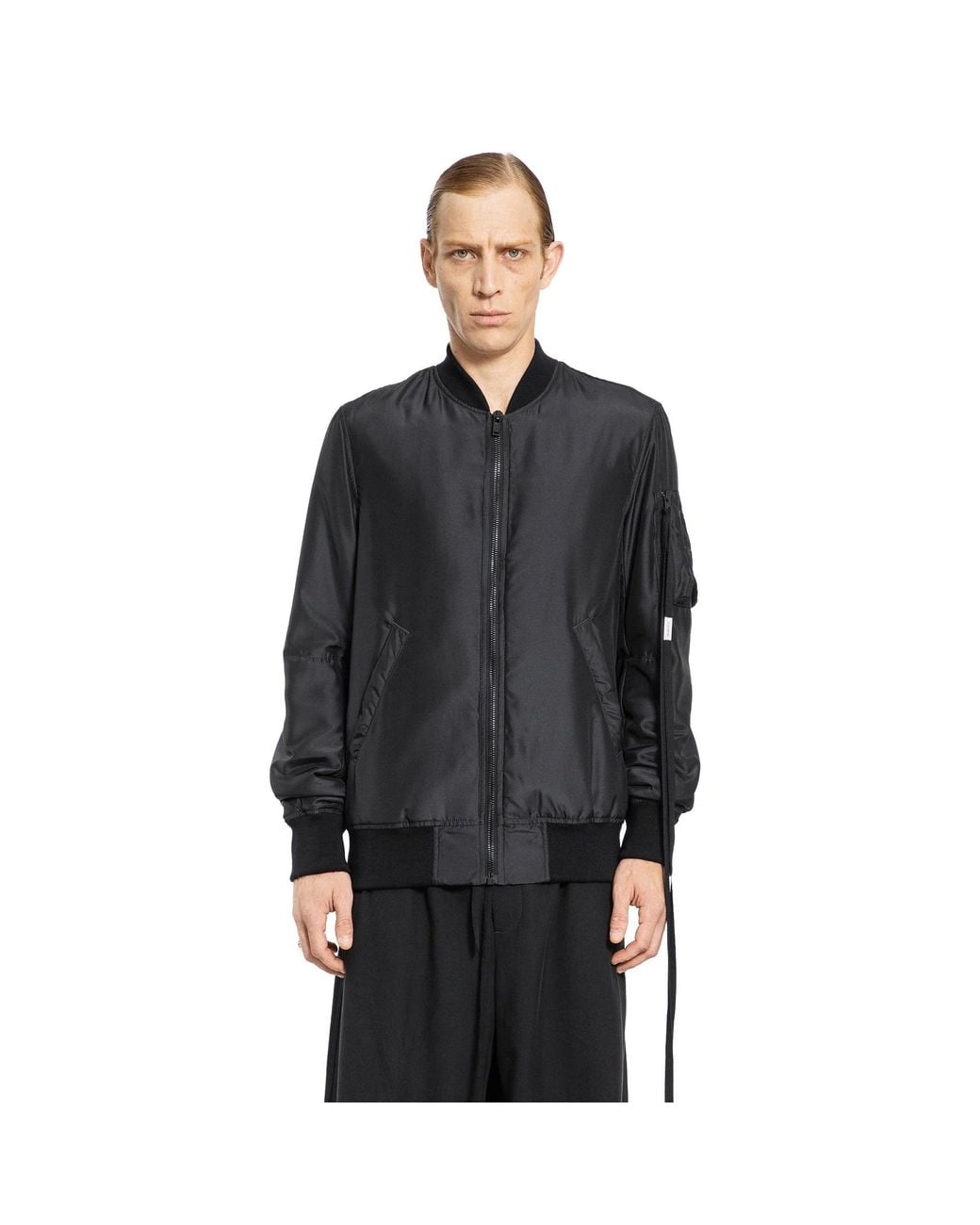 Ann Demeulemeester Black Technical Habotai for men