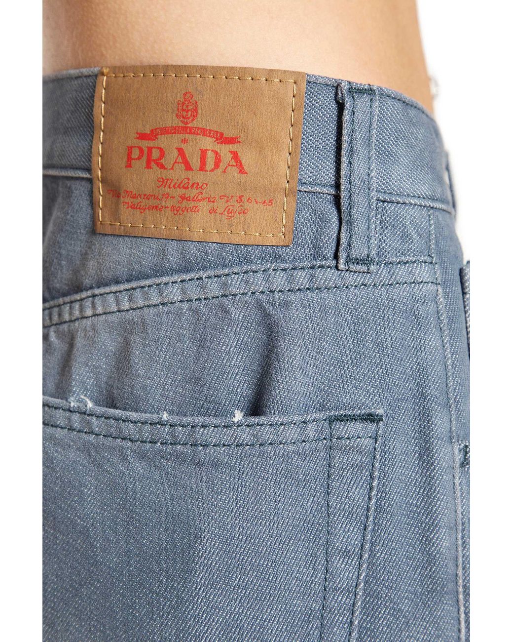 Prada Blue Washed Denim Jeans