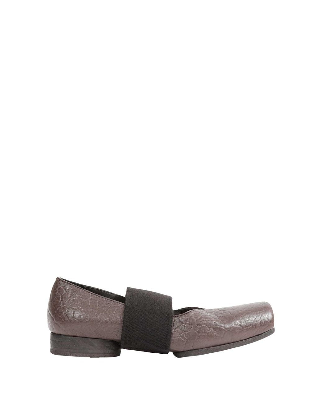 Uma Wang Gray Leather Ballet Shoes