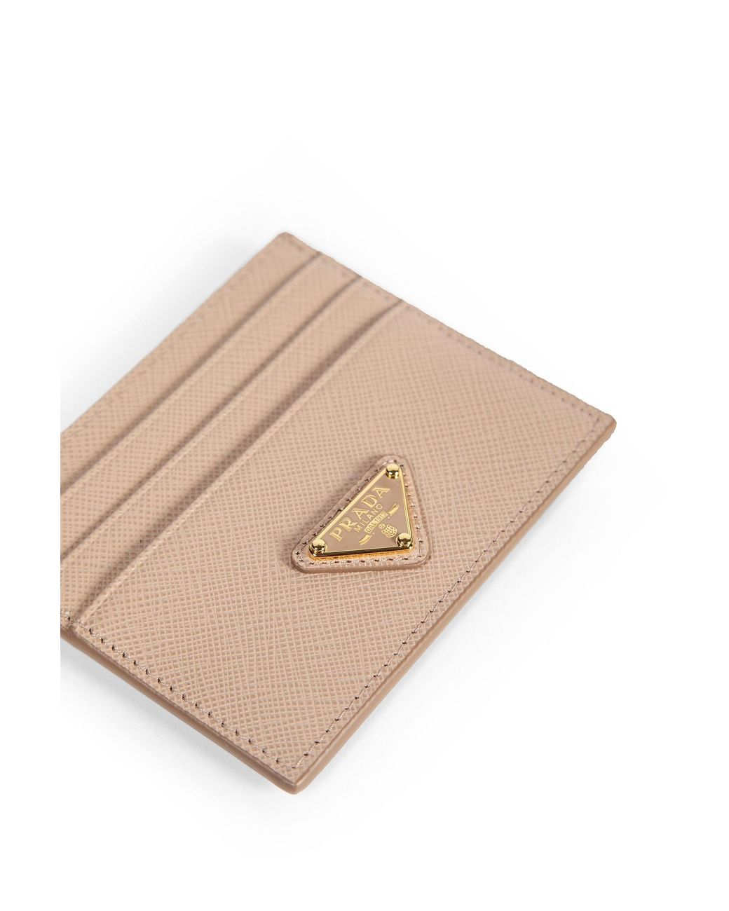 Prada Natural Saffiano Leather Card Holder