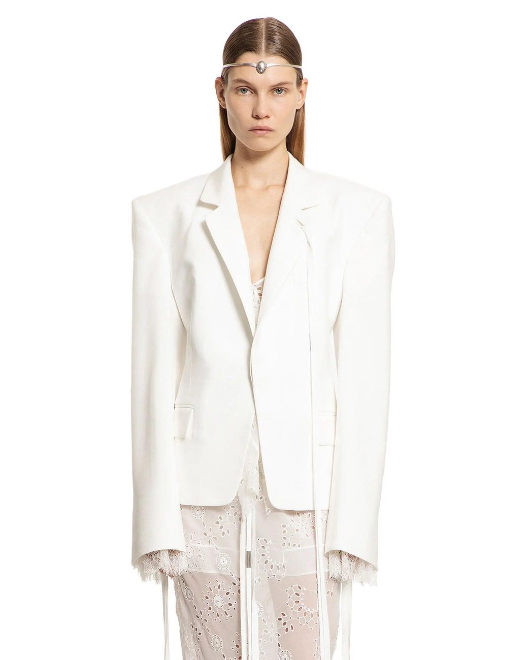 Ann Demeulemeester White Susa Comfort Tailored Blazer