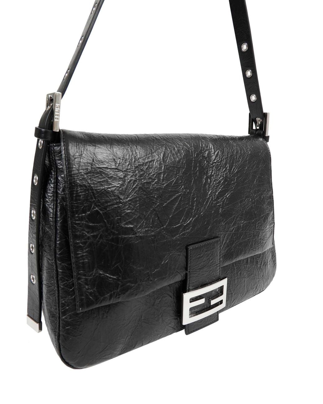 Fendi Black Flap 26325 Bag