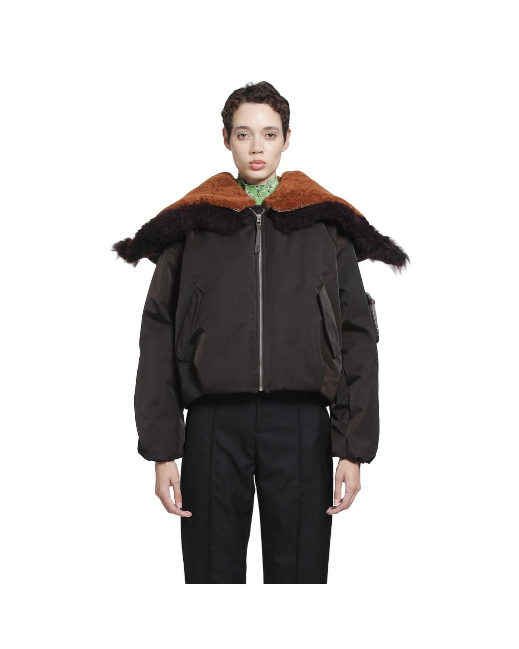 Loewe Black Technical Shell Bomber Jacket