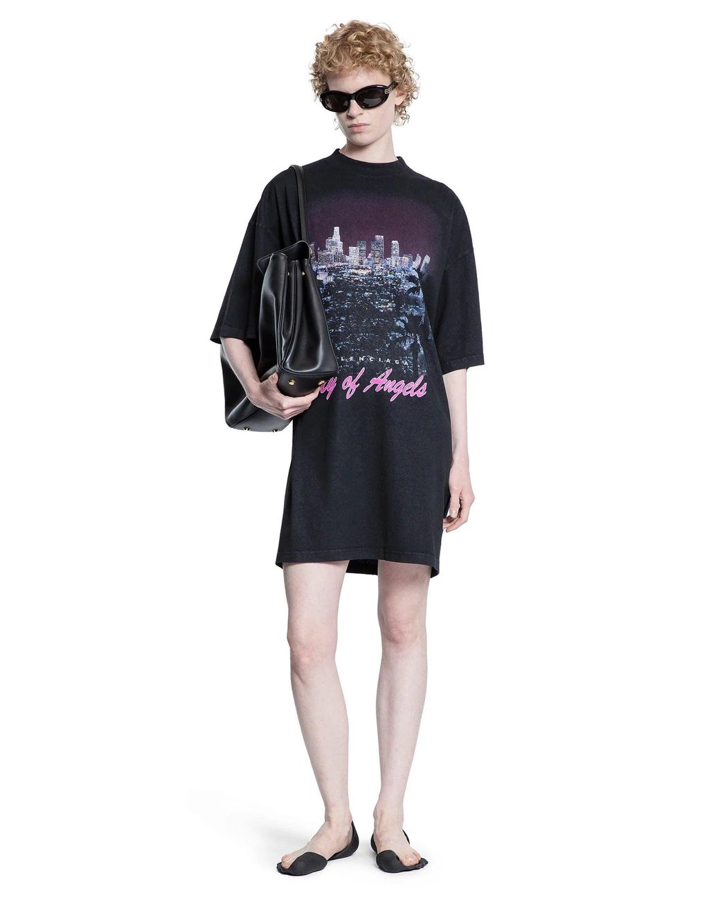 balenciaga t shirt dress Balenciaga Off White Cotton Knit Oversized TShirt Dress M
