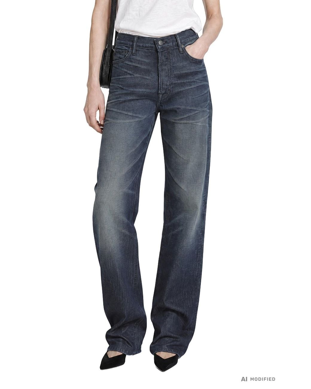 Tom Ford Blue Low-Waist Boyfriend Jeans