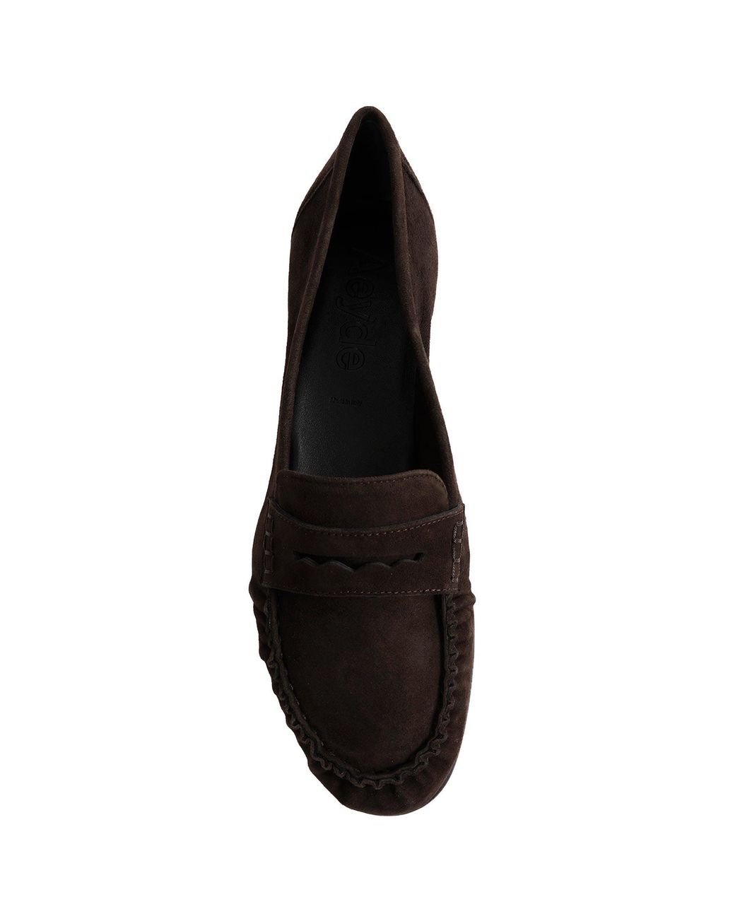 Aeyde Black Aldous Suede Penny-Slot Loafers