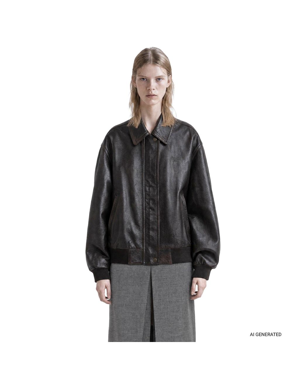 Prada Black Nappa Leather Jacket