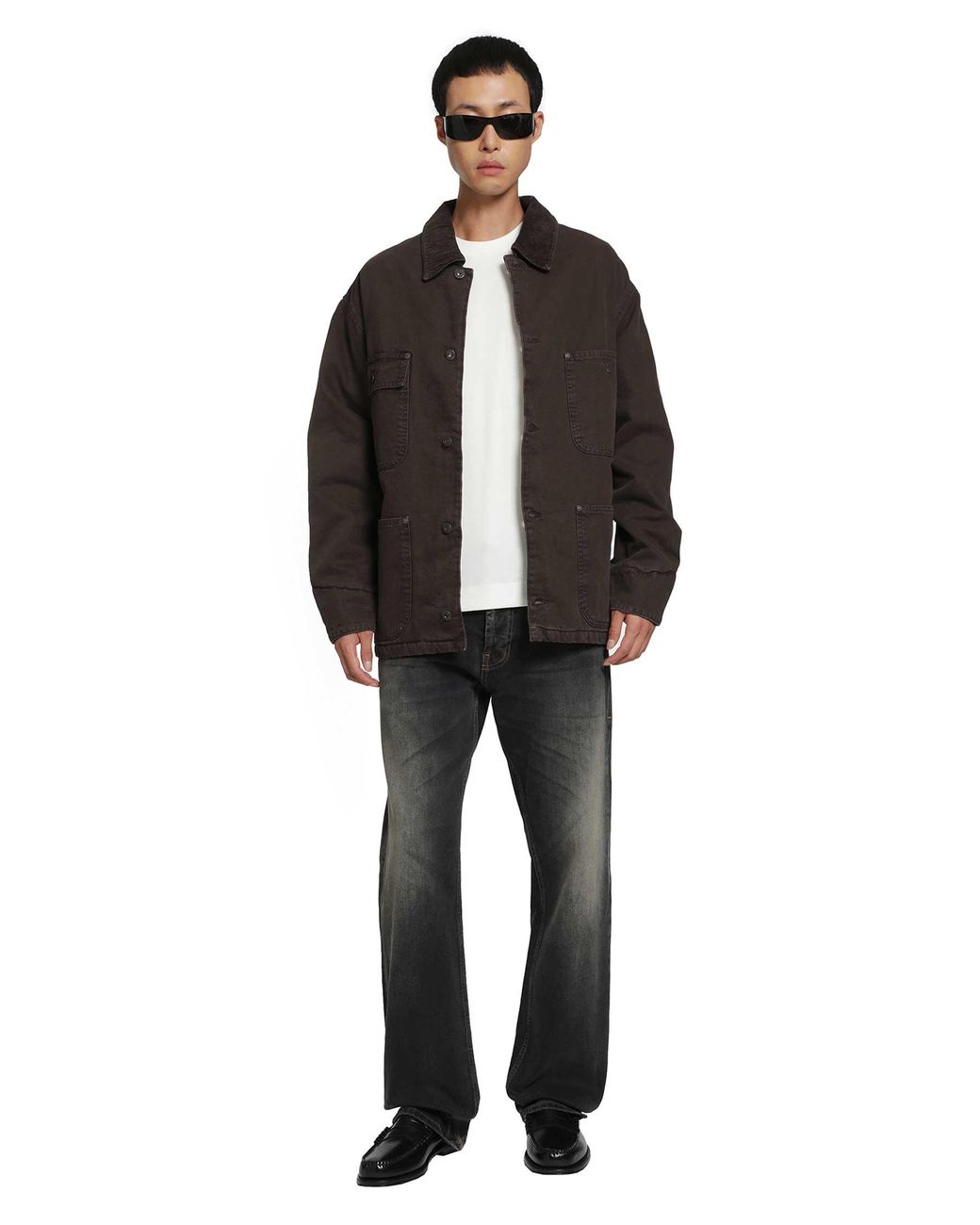 Emporio Armani Black Cotton Canvas Field Jacket for men