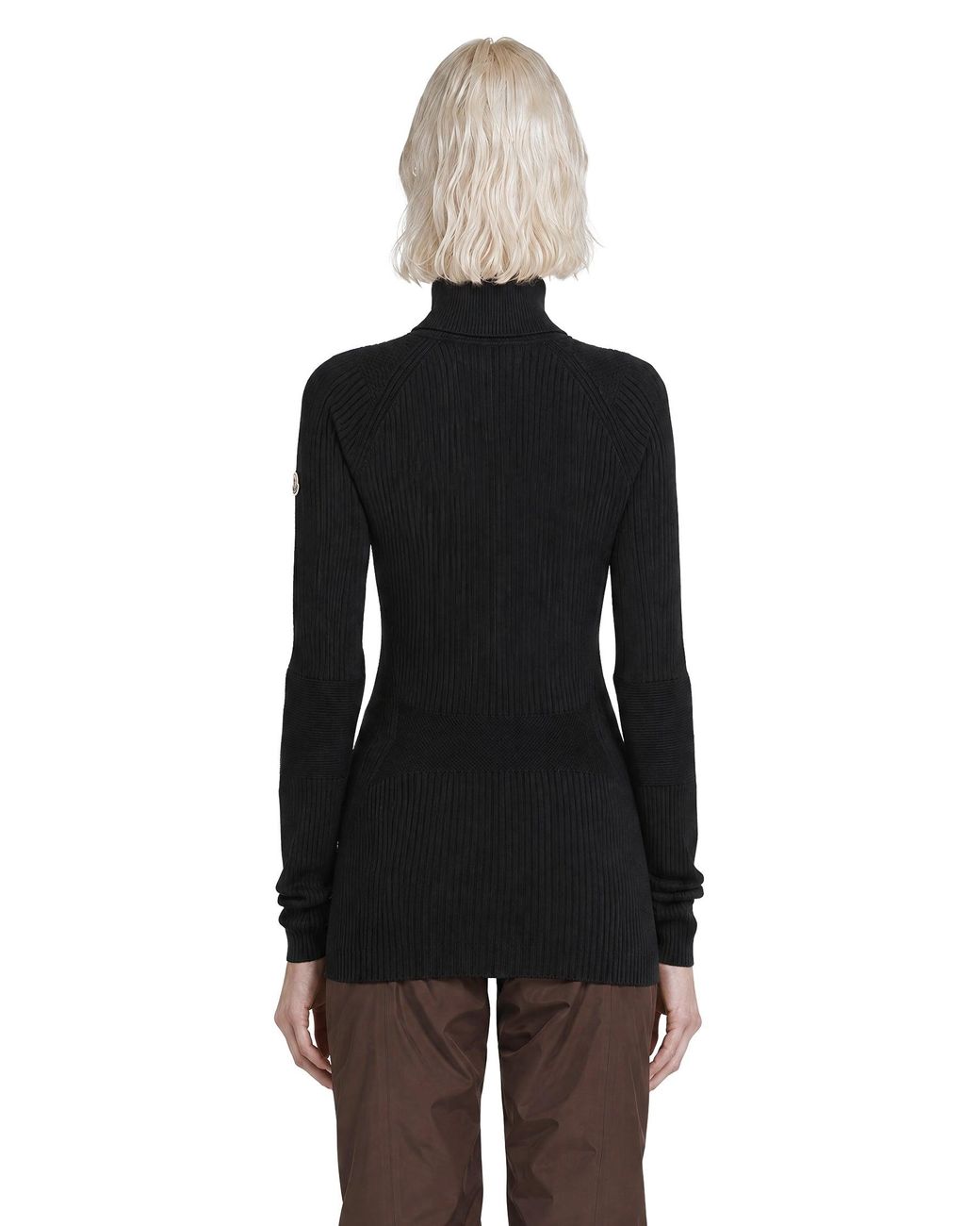 Moncler Black Wool Blend Turtleneck Jumper