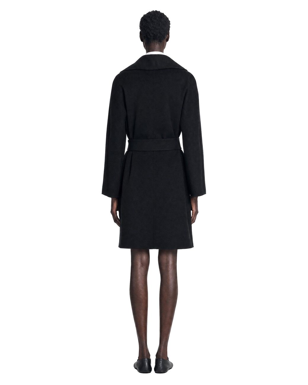 Max Mara Black Double Face Wool Coat
