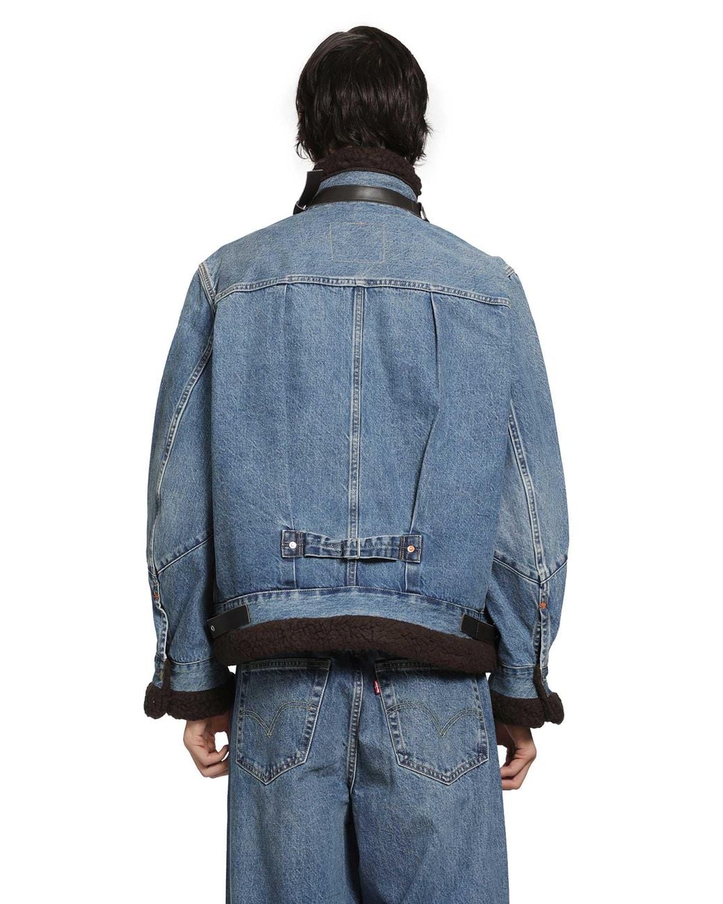 Sacai Blue Levi's X Sherpa Jacket for men