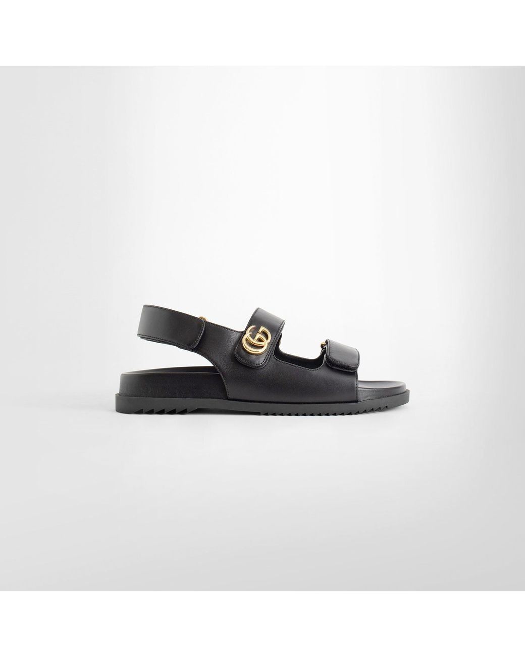 Gucci Men - Leather Web sandal - 429214ARPA02162 | Sneaker boots, Leather  sandals, Sandals