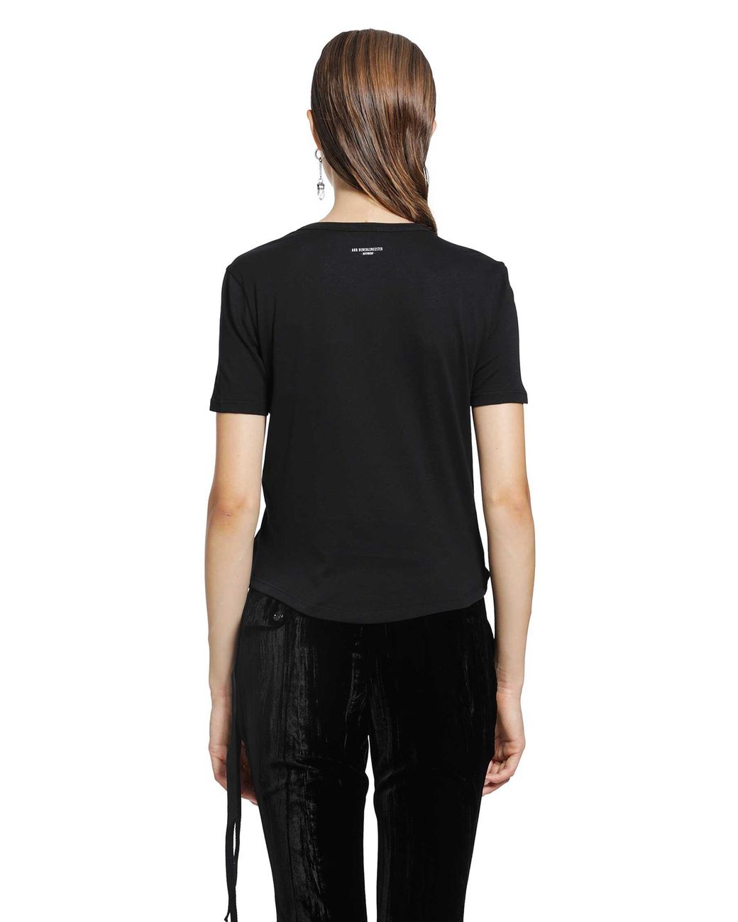 Ann Demeulemeester Black Floor 'Lovers Forever' Micro T-Shirt