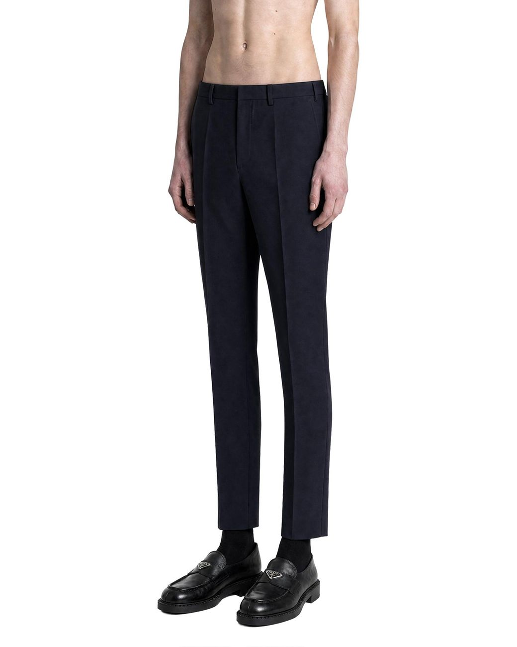 Prada Blue Wool Pants for men