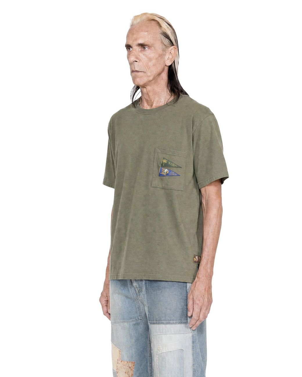 Kapital Green 20/- Jersey Pennant T (3 Flags) for men