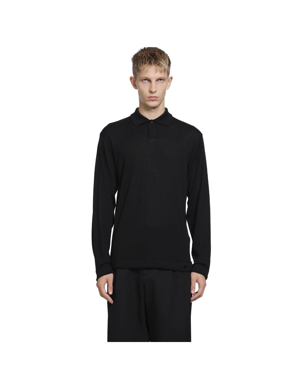 Massimo Osti Studio Black Polo Sweater for men