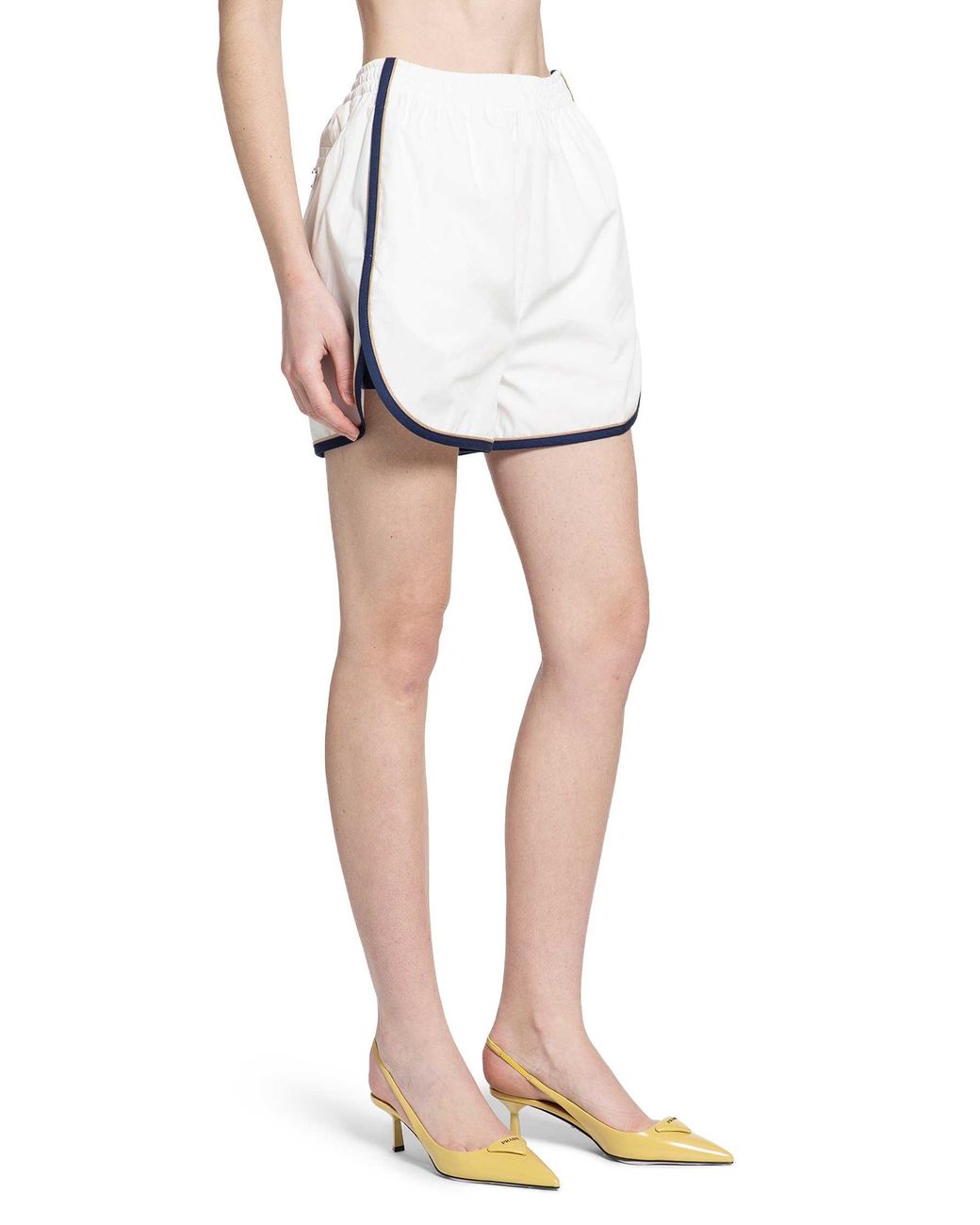 Prada White Cotton Poplin Shorts
