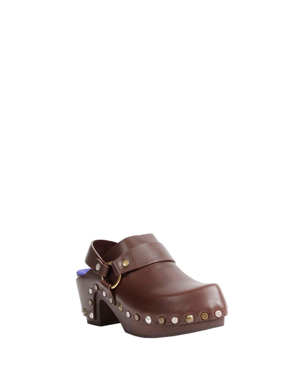 Chloé Brown Talis Wedge Clogs